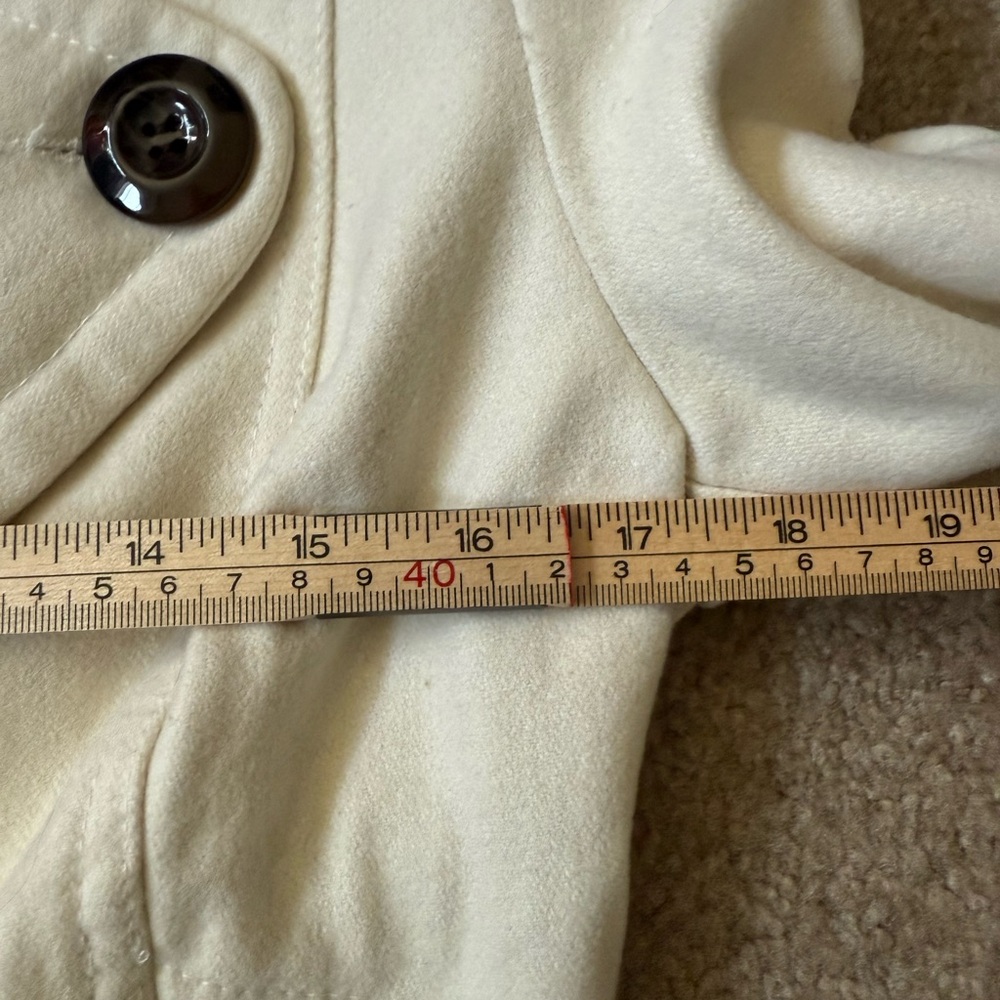 Papaya Cream Pea Coat - Picture 6 of 7